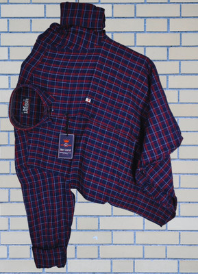 Arthz Fab Trend Men Checkered Casual Blue, Red Shirt