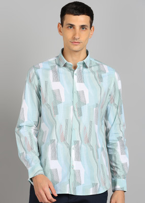 KILLER Men Printed Casual Light Green Shirt