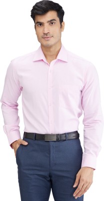 PARK AVENUE Men Self Design Formal Red Shirt