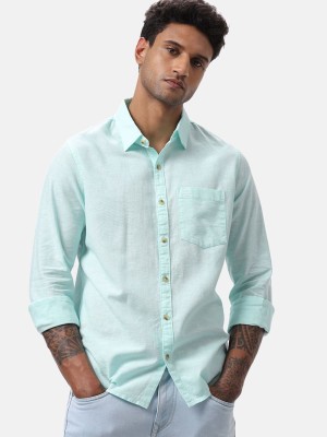 WROGN Men Solid Casual Green Shirt