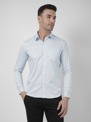 NUMERO UNO Men Solid Casual Blue Shirt
