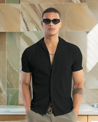 Abizzstore Retails Surat Men Self Design Casual Black Shirt
