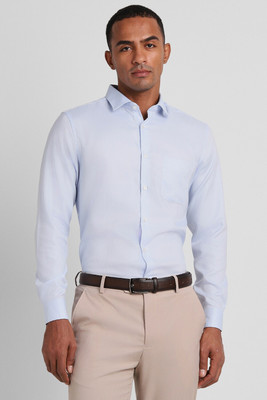 PETER ENGLAND Men Solid Formal Blue Shirt