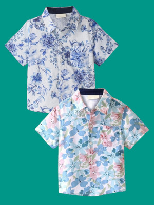 KILLER Boys Printed Casual Pink Shirt(Pack of 2)