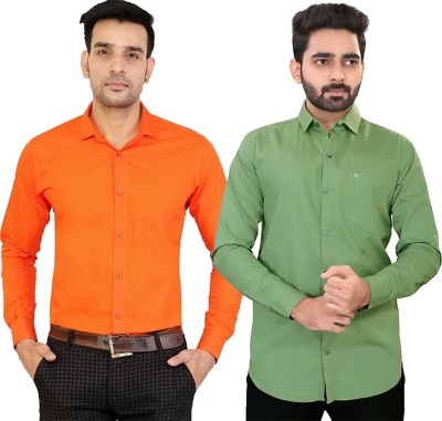 Modernity Men Solid Casual Multicolor Shirt(Pack of 2)