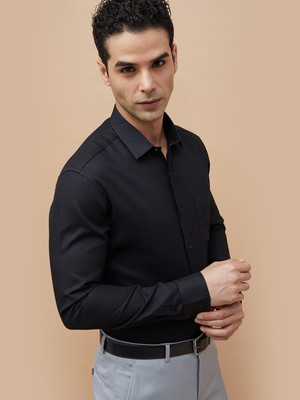 CODE by Lifestyle Men Solid Casual Black Shirt
