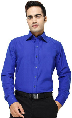 Super Weston Trend Men Solid Casual Blue Shirt