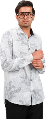 MOSCOSHIRTS Men Printed Casual White, Grey, Black Shirt