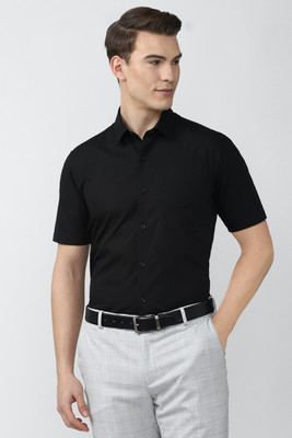 PETER ENGLAND Men Solid Formal Black Shirt