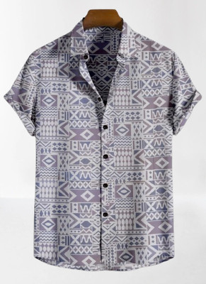 ISUEL Febb Men Solid Casual Grey Shirt