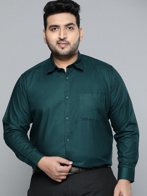 METRONAUT PLUS Men Solid Formal Dark Green Shirt