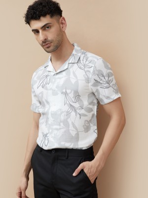 CODE by Lifestyle Men Printed Casual Grey, White Shirt