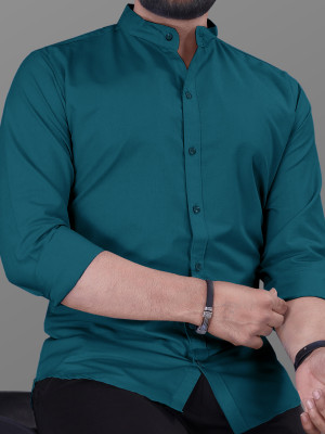 EyeBogler Men Solid Casual Blue Shirt