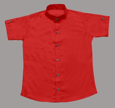 Riya Fashion Boys Solid Casual Red Shirt