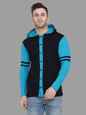 HouseOfCommon Men Solid Casual Black, Light Green Shirt