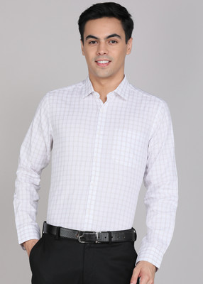 ARROW Men Checkered Formal Brown Shirt