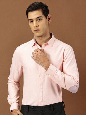 INVICTUS Men Solid Formal Pink Shirt