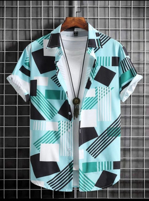 Bridon Creations Men Printed Casual Black Shirt