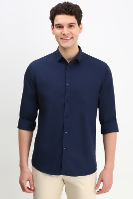 Allen Solly Men Solid Casual Blue Shirt