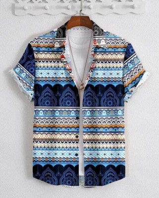 Rudra Men Printed Casual Multicolor Shirt