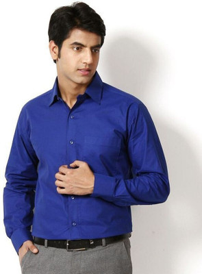 Super Weston Trend Men Solid Casual Blue Shirt