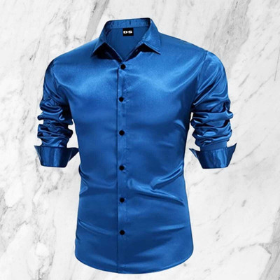 Avani fashion Men Solid Casual Light Blue Shirt