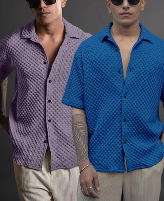 Solbiza Men Floral Print Casual Multicolor Shirt