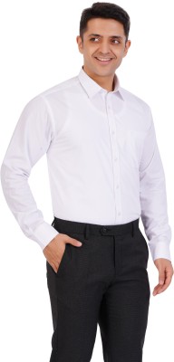 rajamana Men Solid Formal White Shirt