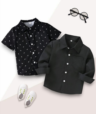 KIDGARB Boys Printed Casual Multicolor Shirt(Pack of 2)