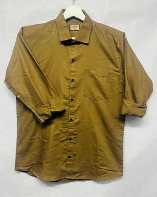 TANISHA FASHION Men Solid Casual Brown Shirt
