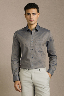 LOUIS PHILIPPE Men Printed Formal Grey Shirt