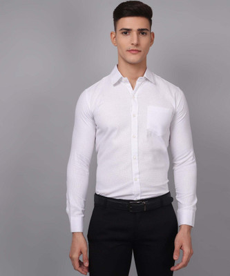 Jumii Enterprise Men Solid Formal White Shirt