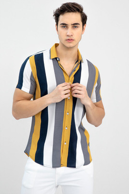 iCome Men Striped Casual Multicolor Shirt