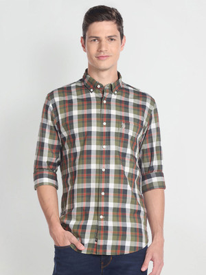 U.S. POLO ASSN. Men Checkered Casual Multicolor Shirt
