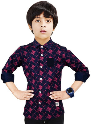 MADE IN THE SHADE Boys Printed Casual Blue Shirt