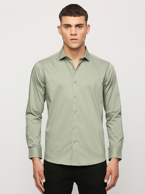Pepe Jeans Men Solid Casual Green Shirt
