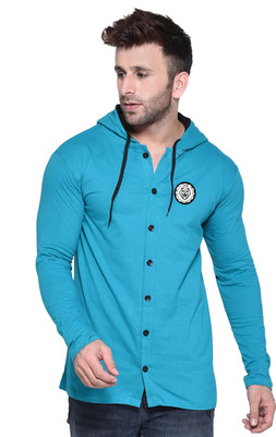tfurnish Men Solid Casual Light Green Shirt