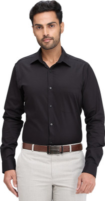 Raymond Men Solid Formal Black Shirt