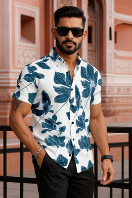 Pramukh Enterprise Men Dyed/Ombre Casual Blue Shirt
