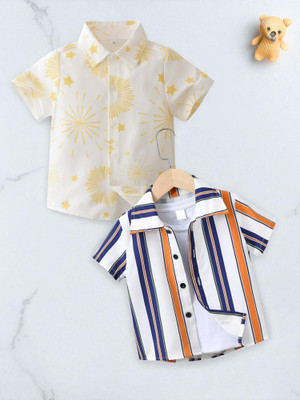 KHODAL TRENDZ Boys Printed, Checkered Casual Multicolor Shirt