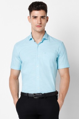 PETER ENGLAND Men Self Design Formal Light Blue Shirt