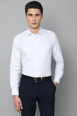 LOUIS PHILIPPE Men Checkered Formal White Shirt