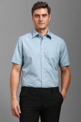 LOUIS PHILIPPE Men Checkered Formal Light Blue Shirt