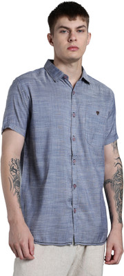 KUONS AVENUE Men Printed Casual Blue Shirt