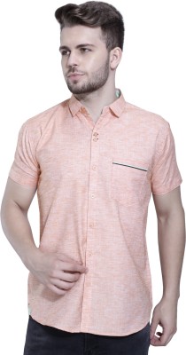 KUONS AVENUE Men Solid Casual Orange Shirt