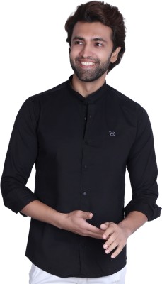 BOSSIE & RICHIE Men Solid Casual Black Shirt