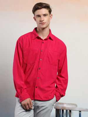 KOTTY Men Solid Casual Red Shirt