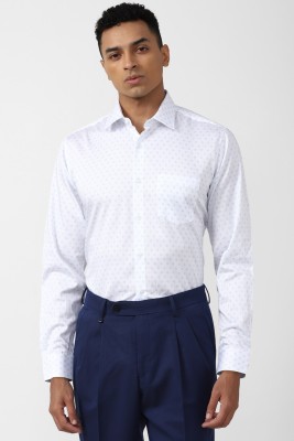 VAN HEUSEN Men Printed Formal White Shirt