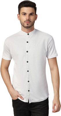 tfurnish Men Solid Casual White Shirt