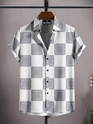 dream believe fashion Men Printed Casual White, Grey Shirt